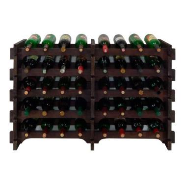 Imagem de Adega Vinho Madeira 40 Garrafas Cor Imbuia C08 Cevey Adegas e Artesana