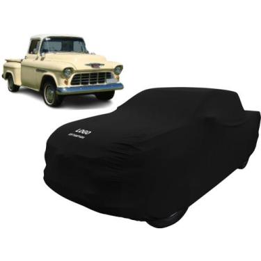 Imagem de Capa Para Camionete Com Logo Chevrolet Marta Rocha 1955 - Mz, Preta