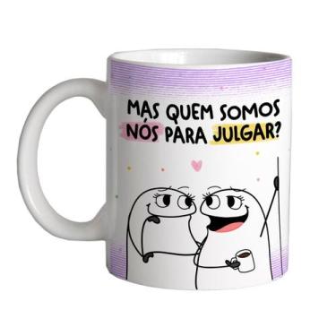 Imagem de Caneca 325ml Flork Amigas Mas quem somos nós para julgar - LARANJA E M