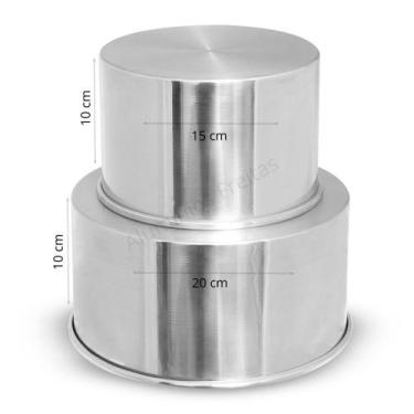 Imagem de formas assadeiras redonda aluminio 20/15 - aluminio freitas