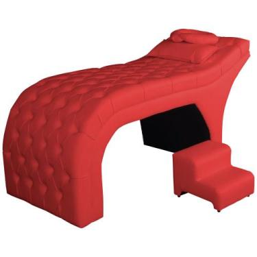 Imagem de Maca Estofada Estética Capitonê 70 cm material sintético Vermelho - FM