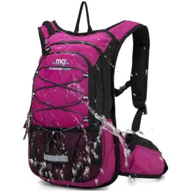 Imagem de Mochila de hidratação isolada de 15L com bolsa de água de 2L Mochila leve para caminhadas para mulheres e homens Mochila para caminhadas, corridas, festivais, acampamentos e ciclismo (roxo)