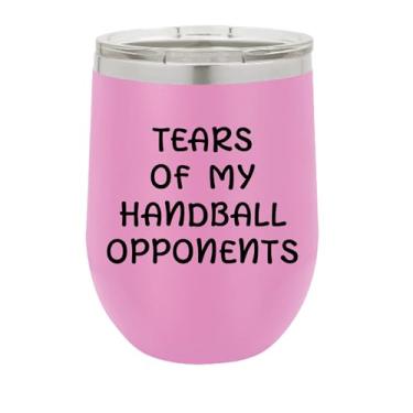 Imagem de Copo de vinho de handebol, presente de handebol, copo de vinho de aço inoxidável de 340 g, presentes para ele, para ela, para meninos, para meninas, aniversário, ideia de presente de Natal (roxo