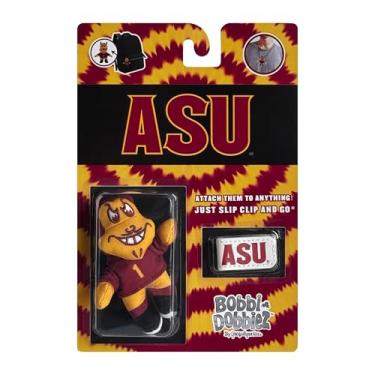 Imagem de Bobbi-Dobbiez Attachable Plushie Arizona State University Sparky Mascot – Attaches to Backpacks, Bags, Shoes, Water Bottles, and More