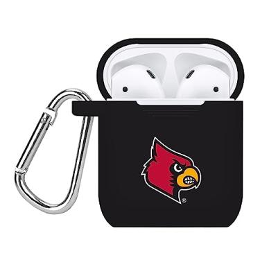 Imagem de AFFINITY BANDS Capa de silicone Louisville Cardinals compatível com a capa de bateria Apple AirPods