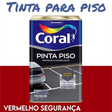 Imagem de Tinta Pinta Piso 18 Litros Premium Coral Escolha Cor, Vermelho seguran