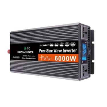 Imagem de Inversor de onda senoidal pura de 6000w, DC 12V/24V/48V/60V/72V Fase dividida Fase DC DC Saída CA de 120V/240V Baixa frequência Conversor de inversor de energia solar,72v to 220v