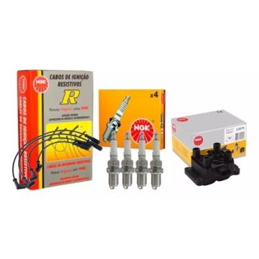 Imagem de KIT VELAS CABO E BOBINA DE IGNIÇÃO PALIO FIRE 1.0 1.4 2005 A 2011