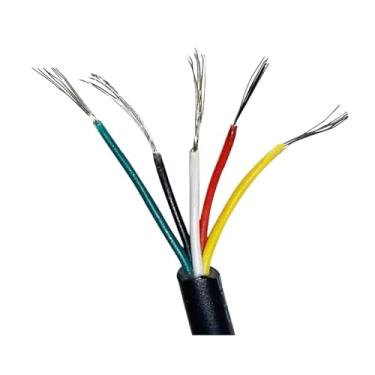 Imagem de Equipamentos de comunicação Tin-plated Oxygen-free Copper Cable Sheathed Wire 26AWG 28AWG 2 core 3 core 4 core 5 6 7 8 9 10 core Power Signal Control Wire Fios e cabos(28AWG,1 METER_6 CORE)