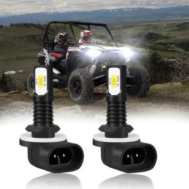 Imagem de HMCYCI 881 Lâmpadas De Farol Led Adequadas Para Polaris Ranger Sportsman Rzr 500 570 700 800 Arctic Cat Atv 400 500 550 650 700 1000 Lâmpadas De Farol Led, Acessórios Atv Utv, 6000K Branco Frio, 2 L
