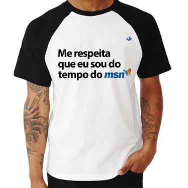Imagem de Camiseta Raglan Me respeita que eu sou da época do msn - Foca na Moda,