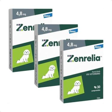Imagem de Combo 3 Zenrelia 4,8mg Dermatológico Elanco para Cães - 30 Comprimidos