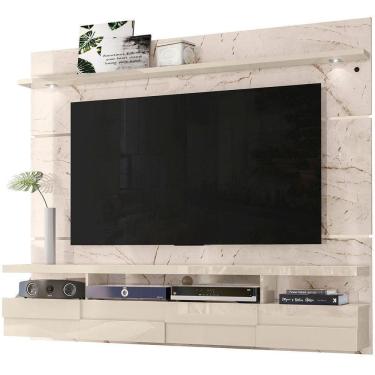Imagem de Painel Suspenso Para Tv 60 Polegadas Com 2 Portas Alana 1.8 Calacata/off White