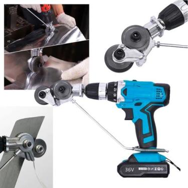 Imagem de Kit Parafusadeira Cortador Chapa Aço Alumínio Tesoura - Luatek/Exbom