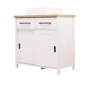 Imagem de Gabinete Armário Banheiro Ditália 2 Gav 2 Pts Com Cuba Bn-03 Cor: branco Branco