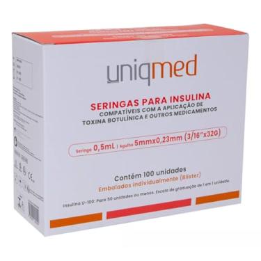 Imagem de Seringas Para Toxina Insulina Uniqmed 0,5mlx 5mm X 32g