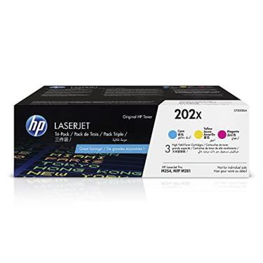 Imagem de HP 202X | CF501X, CF502X, CF503X | 3 cartuchos de toner | ciano, magenta, amarelo | alt...