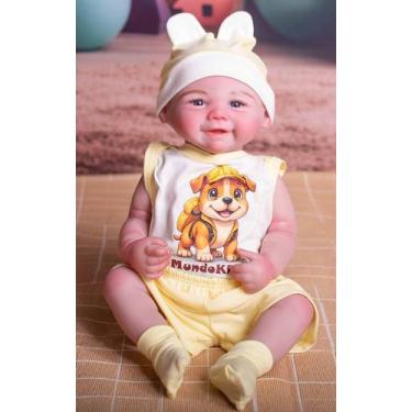 Imagem de Bebê Reborn Menino Luan Corpo de Silicone 45cm - Mundo Kids