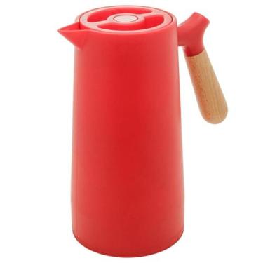 Imagem de Garrafa Térmica Cabo Madeira Para Café Leite Chá 1litro - Bella Home, 