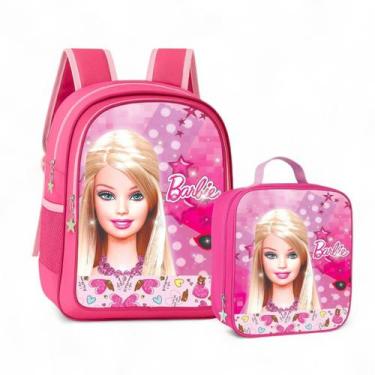 Imagem de Mochila Infantil Feminina Escolar Menina + Lancheira Bolsa Térmica - P
