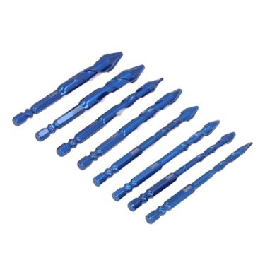 Imagem de Conjunto de Brocas de Haste Hexagonal Excêntrica para Madeira de Telha de Mármore de Vidro S, Brocas de Cabeça Inclinada 6 Mm 8 Mm 0 Mm 2 Mm, Kit de Broca Excêntrica de 8 Peças