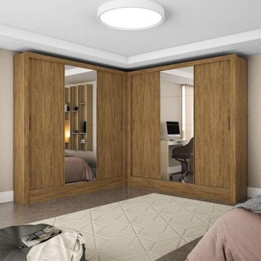 Imagem de Closet Casal Duplo Fortaleza 6 Portas Plus 12 Prateleiras Cinamomo - C