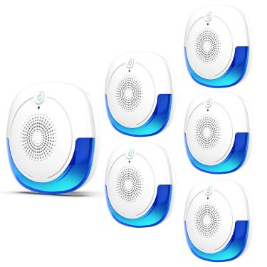 Imagem de Repelente de insetos ultrassônico atualizado 2025, 6 pacotes, repelente ultrassônico interno para baratas, roedores, ratos, insetos, formigas, mosquitos, ratos, aranha, plugue eletrônico para controle