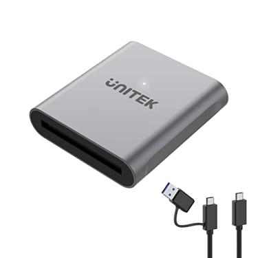 Imagem de Leitor de cartão CFast, leitor de cartão Unitek USB 3.0 USB C CFast 2.0, adaptador de cartão de memória CFast portátil de alumínio com conexão Thunderbolt 3, compatível com cartões SanDisk, Lexar,