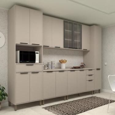 Imagem de Armário de Cozinha Completa Modulada Stylo 310cm com 6 Peças - Casa La