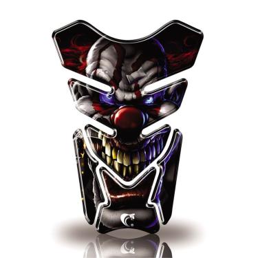 Imagem de Protetor De Tanque Adesivo Moto Honda Yamaha Suzuki Palhaço Coringa Azul Vermelho