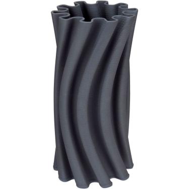 Imagem de Vaso Decorativo Enfeite Casa Aparador 3d Home&co Cerâmica 28x14x14cm Cinza