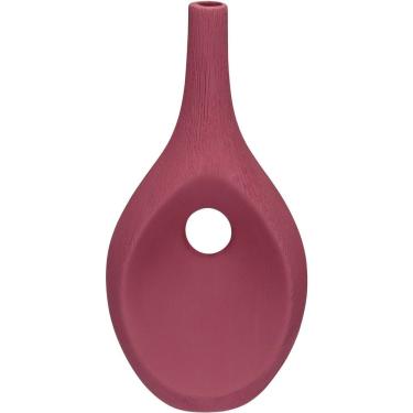 Imagem de Vaso Decorativo Enfeite Casa Aparador Garrafa Home&co Cerâmica 37x19x12cm Terracota