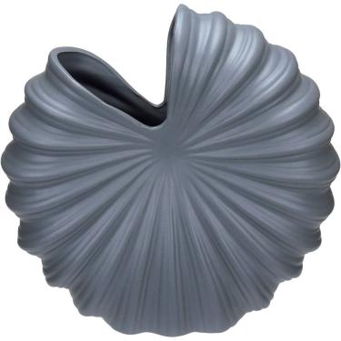 Imagem de Vaso Decorativo Enfeite Casa Aparador Home&co Cerâmica 24x24x9cm Cinza