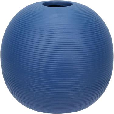 Imagem de Vaso Decorativo Enfeite Casa Aparador Home&co Cerâmica 11x12x12cm Azul