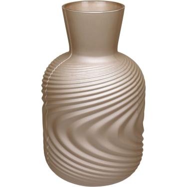 Imagem de Vaso Decorativo Enfiete Casa Aparador Garrafa Home&co Vidro 20x13x13cm Dourado