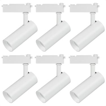 Imagem de Kit 6 Spot Longo Led Mr16 Para Trilho Eletrificado Branco 6500k Frio