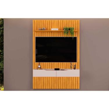Imagem de Home P- Tv Até 55 Pol Pratic Ripado C- 2 Gavetas 143x240cm Cedro-bali - Dj Móveis