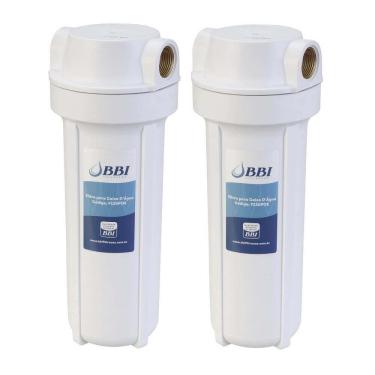 Imagem de 2 Filtro De Agua Bbi Para Caixa D\'água E Entrada Cavalete Cisterna Poço Poe Com Refil Plissado Lavável Cor Branco Tipo De Refil Original