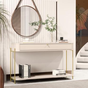 Imagem de Bancada Baton Rouge Off White Dourado