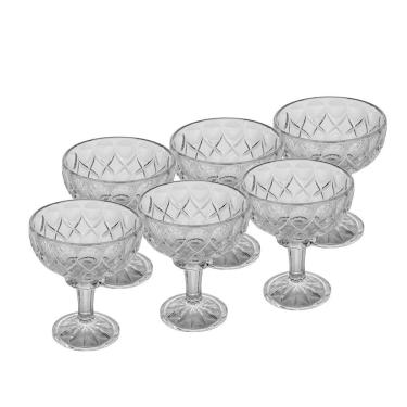 Imagem de Conjunto De Taça Para Sobremesa Wolff Angel Em Cristal 260ml Transparente