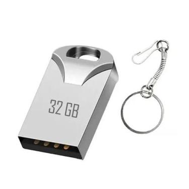 Imagem de Pendrive 32GB r Mini Metálico  Ideal para Carros PCs Viagens Estudo - 