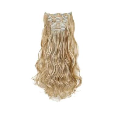 Imagem de Loira Preta 24 Polegadas Longas Extensões De Cabelo Sintético Reto 16 