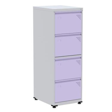 Imagem de Armário De Arquivo De Aço Pandin 4 Gavetas Gavetas Cinza-lilás