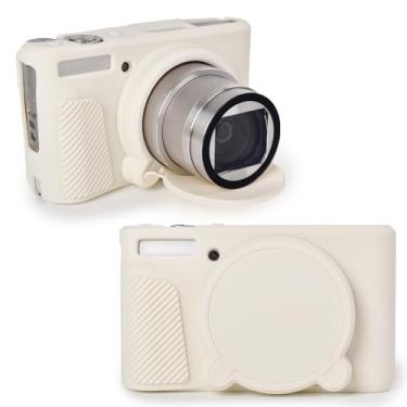 Imagem de Rieibi Capa De Silicone Para Câmera Canon Powershot Sx740/Sx730, Protetora Compatível Com Sx730/Sx740 Hs Digital - Branco-Sujo