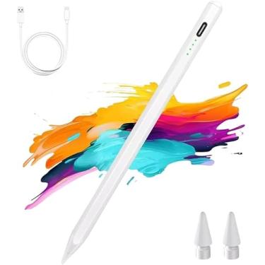 Imagem de Caneta Pencil Para Ipad com Palm Rejection e Ponta de Alta Precisão de 1.0mm - Branca (Compatível com todos iPads lançados em 2018 e Posteriormente)