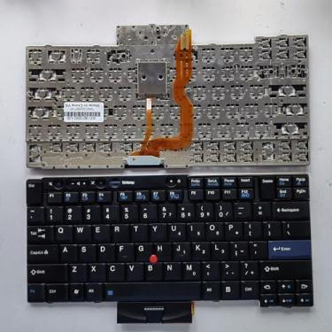 Imagem de Siakoocty Teclado de substituição para laptop US Layout para Lenovo T410 T410i T410S T510 W510 X220 T420 T420s T400s sem moldura, TrackPoint, sem retroiluminação preta