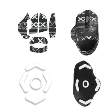 Imagem de NOUKAJU Fita de aderência de mouse para mouse Logitech G604 para jogos, bordas curvas arredondadas, patins, kit de atualização de mouse profissional pré-cortado resistente ao suor autoadesivo