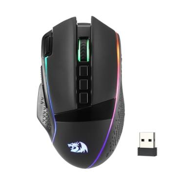 Imagem de Redragon Mouse para jogos M991 sem fio, 26000 DPI 3 modos para jogadores com chave de disparo rápido, 9 botões macro, capacidade poderosa e luz de fundo RGB para PC/Mac/laptop, preto