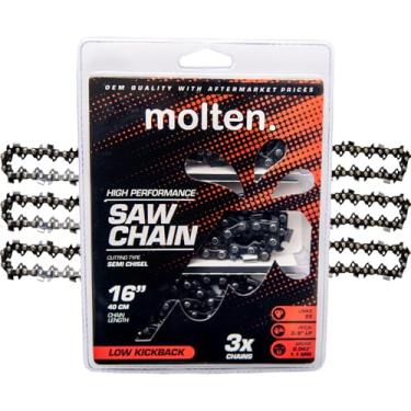 Imagem de Corrente de motosserra MoltenSales 16" 3/8 .043 55DL substituição para Stihl MS170 MS171 MS180 61PMM355 Oregon 90PX055 90PX R55