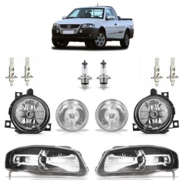 Imagem de Par Farol+Par Farol Milha+Par Milha Superior+Lâmpadas H3 e H4 Saveiro 